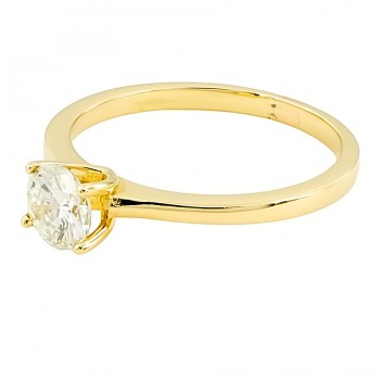 18ct gold diamond 0.78cts Ring size S